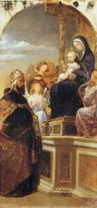 La Virgen Con El Nino Y San Agustin La Virgen Con El Nino Y San Agustin