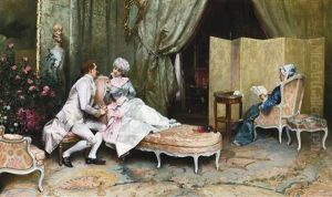 Flirtation by Raimundo de Madrazo y Garreta
