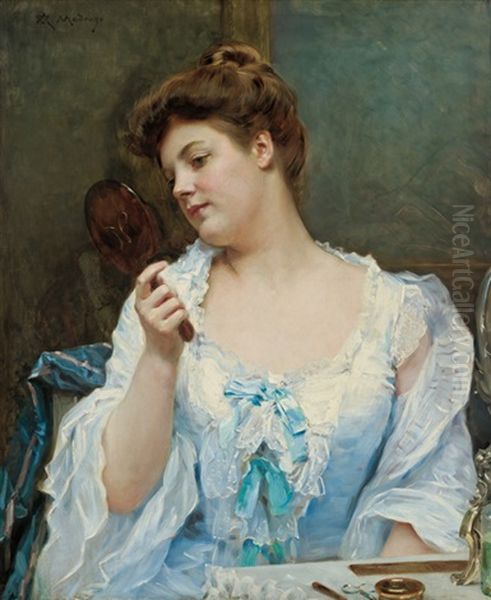 A Young Beauty At Her Vanity - view 1