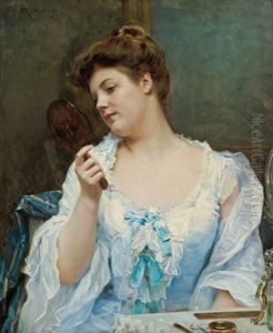 A Young Beauty At Her Vanity