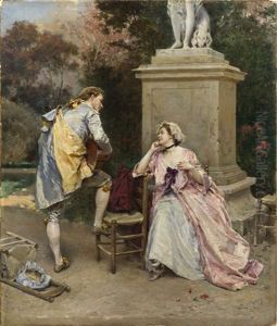 The Serenade by Raimundo de Madrazo y Garreta