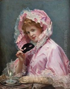 Dama Con Antifaz by Raimundo de Madrazo y Garreta
