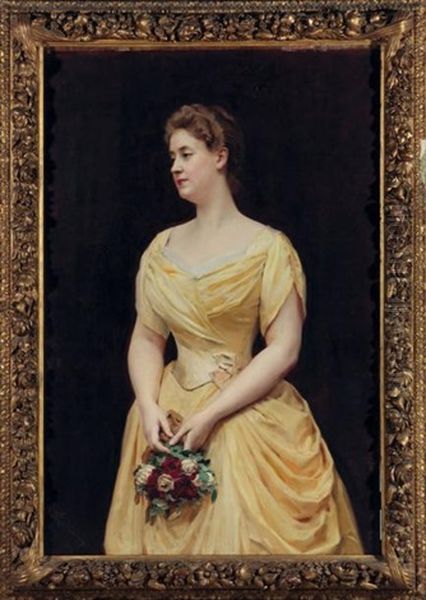 Ellen Ridgway, Nee Munroe, En Robe Jaune - view 1