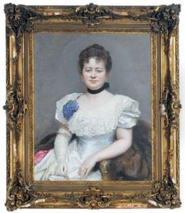 Portrait Of Mrs Blumenstiel (+ A Companion Portrait Of Her Husband, Alexander Blumenstiel; Pair)