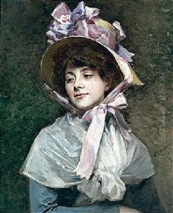 Dama Con Sombrero by Raimundo de Madrazo y Garreta