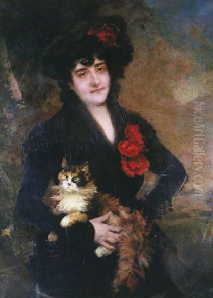 Dama Con Gato - view 1
