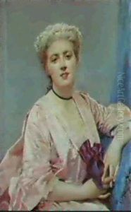 A Portrait Of A Lady by Raimundo de Madrazo y Garreta