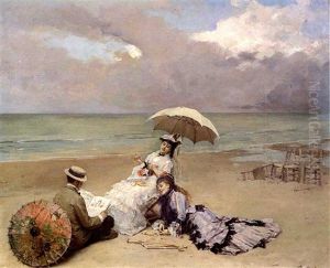 The Japanese Parasol by Raimundo de Madrazo y Garreta