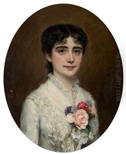 Retrato De Joven Dama by Ricardo de Madrazo y Garreta