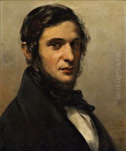Retrato Del Pintor Y Escenografo Francisco Aranda Y Delgado