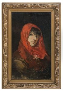 Mujer Con Panoleta Roja