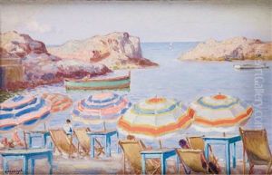 Les Parasols, Pointe Pescade A Alger by Olynthe Madrigali