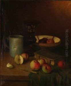 Still Life With Vase And Fruits by Jeppe Madsen Ohlsen