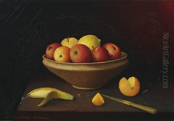 Still Life With Fruit In A Dish On A Table - view 1