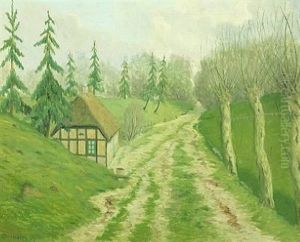 Landscape With Thatched House