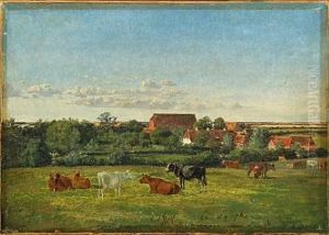Grazing Cattle by Andreas Peter Madsen