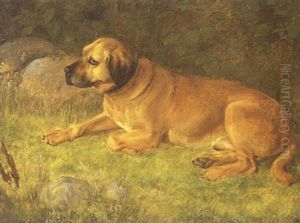 Liggende Hund by Andreas Peter Madsen