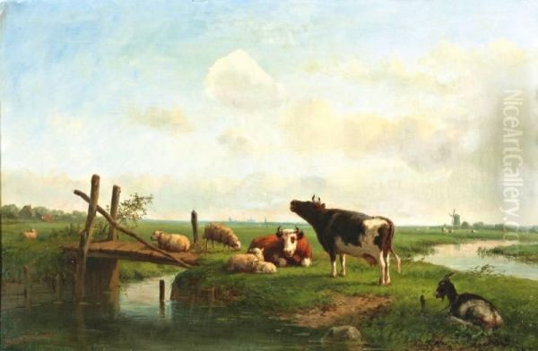 Polderlandschap Met Rustend Vee - view 1