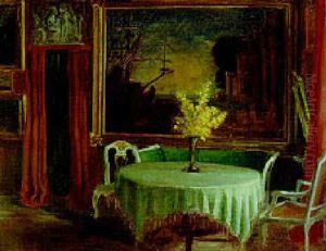 Yellow Flowers On A Table In An Interior