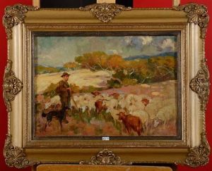 Berger Et Son Troupeau by Jacques Madyol