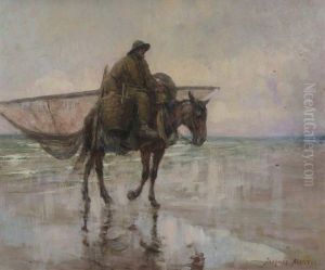 Pecheur De Crevette A Cheval