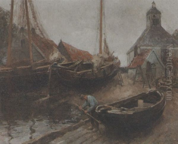 Boats In A Shipyard - view 1