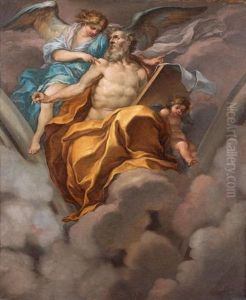 Saint Mathieu Et L'ange by Mariano Salvador Maella