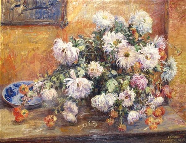 Still Life Of Chrysanthemums - view 1