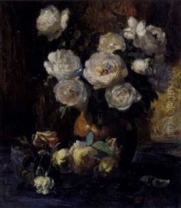Stilleven Met Witte Rozen