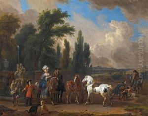 Jagdgesellschaft In Einer Landschaft Jagdgesellschaft In Einer Landschaft