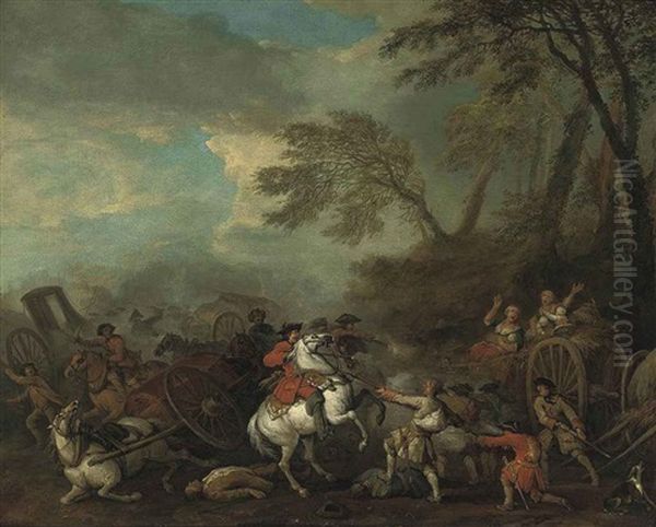 An Ambush In A Wooded Landscape - view 1