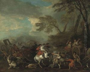 An Ambush In A Wooded Landscape An Ambush In A Wooded Landscape