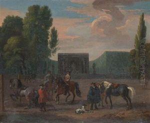 Horsemen In A Park Landscape Horsemen In A Park Landscape