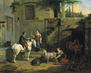 Rastender Reiter Vor Einem Sudlichen Wirtshaus Rastender Reiter Vor Einem Sudlichen Wirtshaus