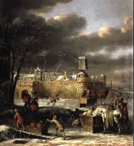 Eisvergn_gen Vor Den Mauern Einer Stadt by Dirk Maes
