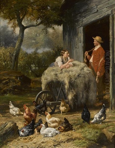 A Barnyard Chat - view 1