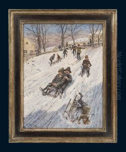 Schlittenfahrt by Fritz Bergen