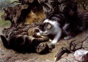 Spelende Poesjes by Eugene Remy Maes