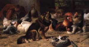 Animals In A Barn