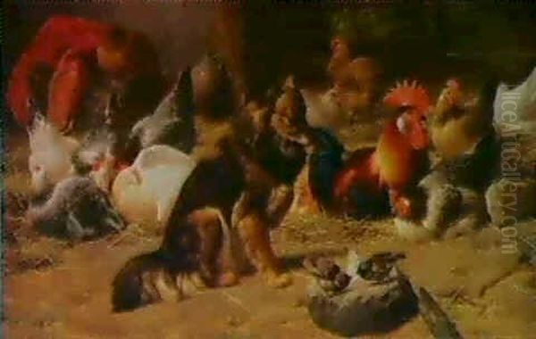 Barnyard With The Artist's Dog - view 1