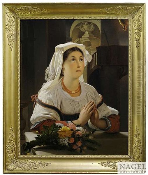 A Roman Woman In Prayer - view 1