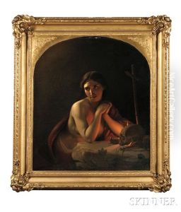 The Repentant Magdalene by Jean Baptist Lodewyck (Maes-Canini) Maes
