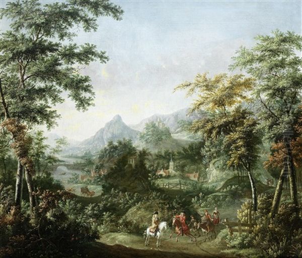 Horsemen On A Country Path - view 1