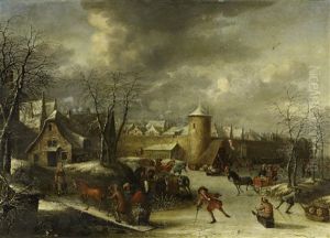Eisvergnugen Vor Den Toren Einer Stadt