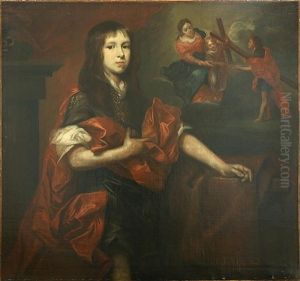 Portrait Of Young Man With A Red Cloak by Nicolaes Maes