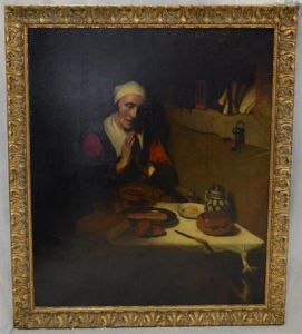 An Old Woman Dozing by Nicolaes Maes