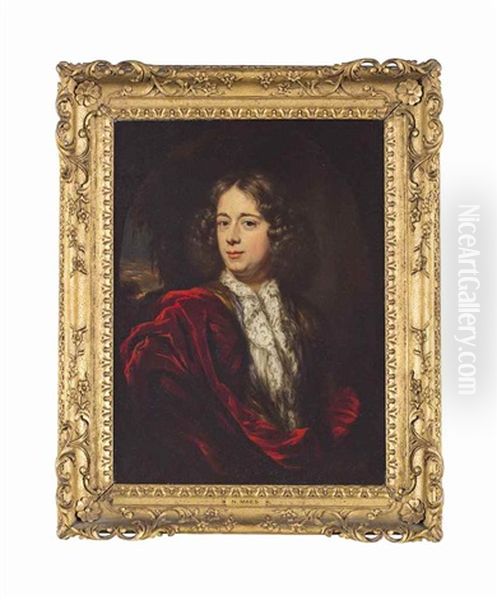 Portrait Of A Gentleman, Half-length, In A Feigned Oval - view 1