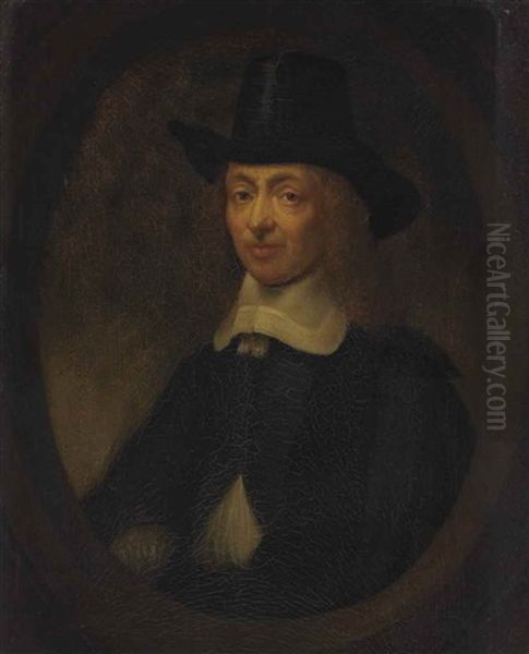 Portrait Of A Gentleman, Half-length, In A Painted Oval - view 1