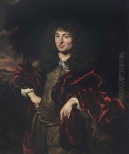 Portrait Of A Gentleman, Traditionally Identified As James Butler, 2nd Duke Of Ormonde, K.g. In A Golden Doublet And Red Mantle, A Wooded Landscape Beyond