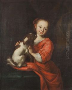Portrat Eines Madchens Mit Hundchen Portrat Eines Madchens Mit Hundchen